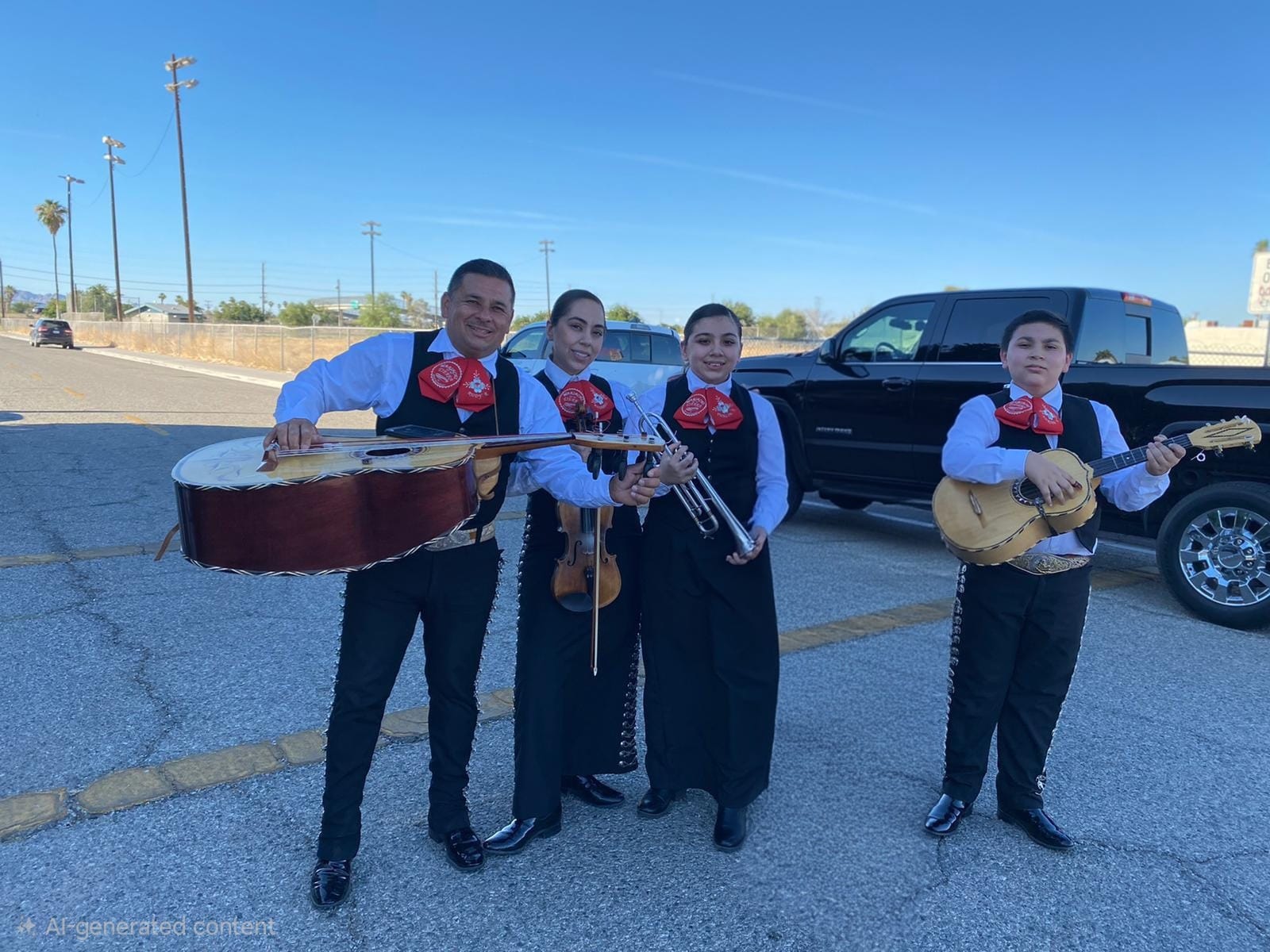 Rudy Rodríguez y familia con instrumentos