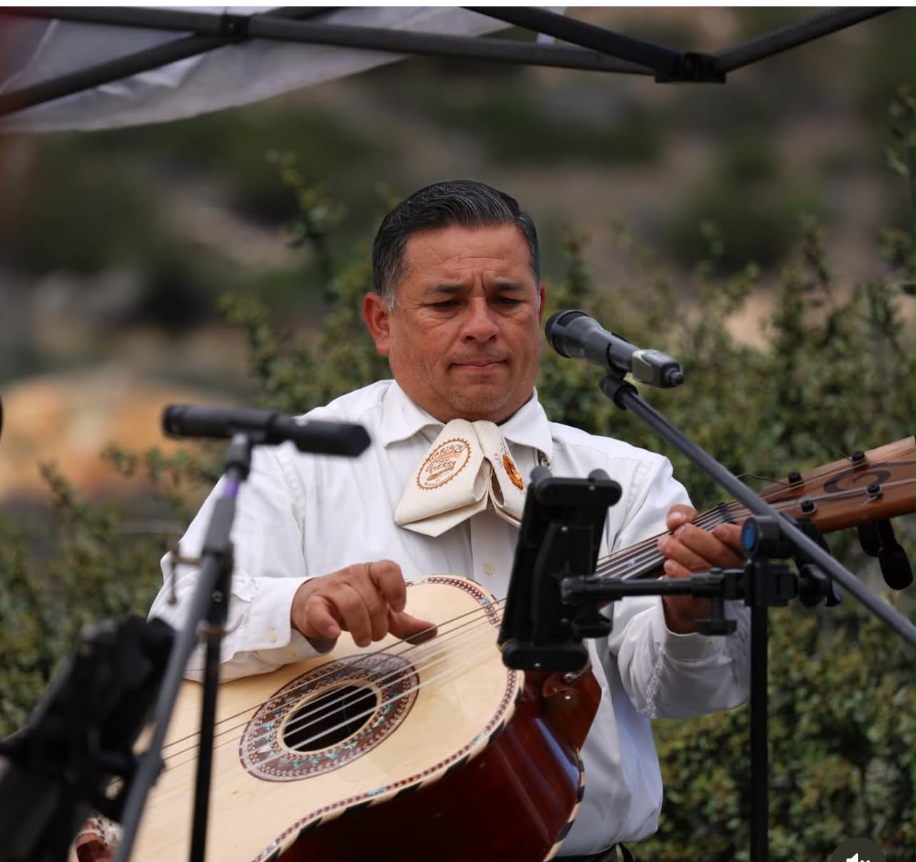 Rudy Rodríguez playing vihuela
